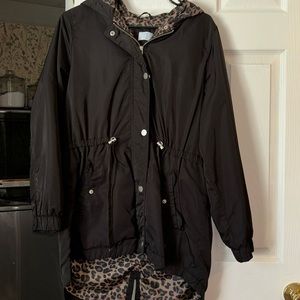Black rain coat